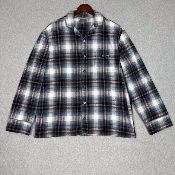 Skims Multi Plaid Gender Inclusive Fleece Sleep Pajama Set Size Small - Picture 3 of 16